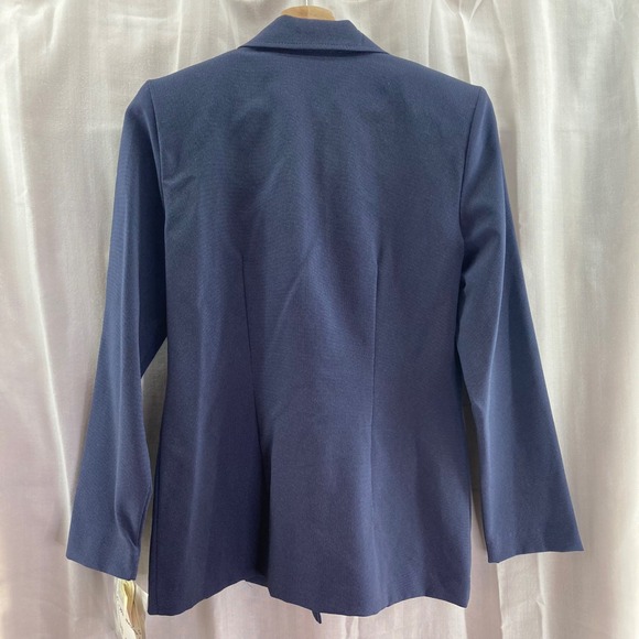 DBY Blazer Womens 12 Blue Double Breasted Long Sleeve 80s 90s Vintage - Picture 2 of 6